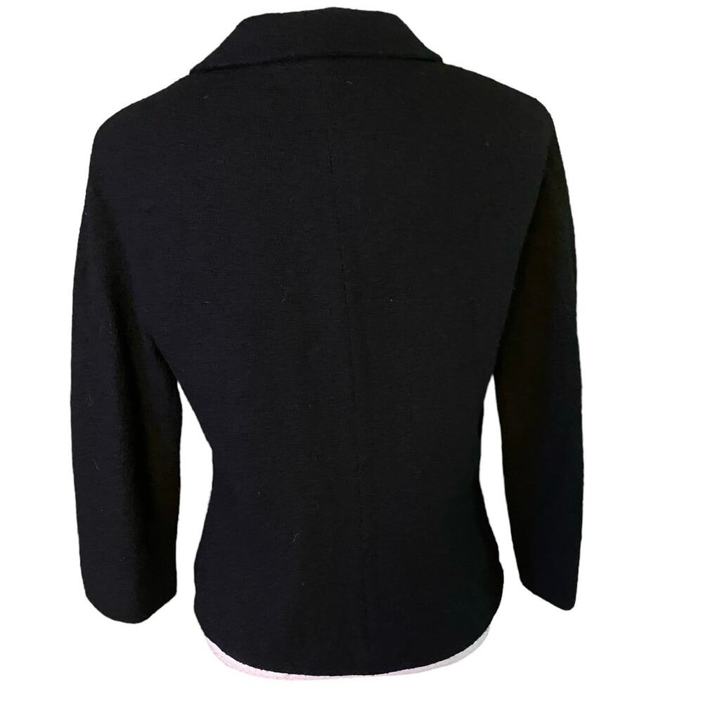 🌻 2/$20 Vintage L Union Made Double Breasted Textured Knit Cropped Jacket Blazer - Picture 2 of 4
